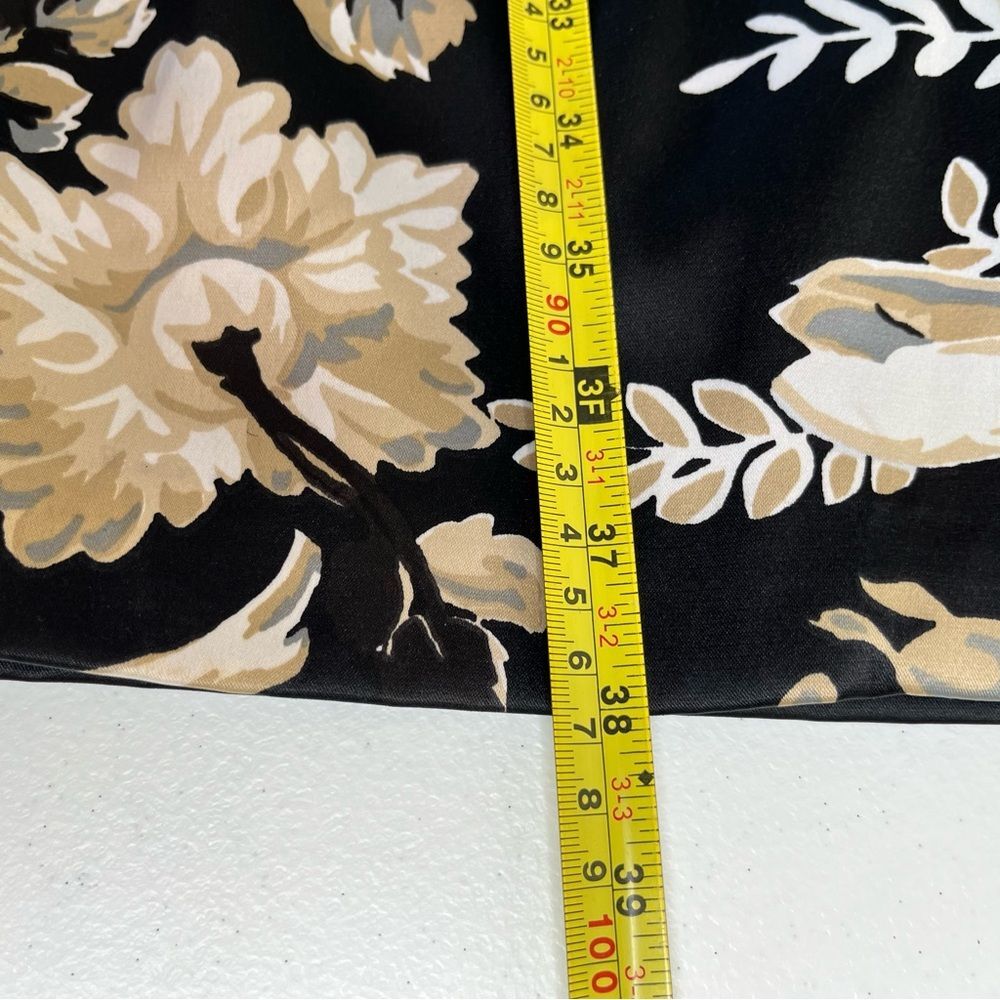 White House Black Market Floral Satin Sheath Dress Square Neck Women Size 00 - Picture 12 of 13